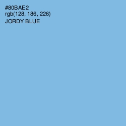 #80BAE2 - Jordy Blue Color Image