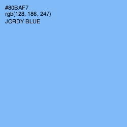#80BAF7 - Jordy Blue Color Image