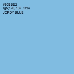 #80BBE2 - Jordy Blue Color Image