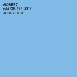 #80BBE7 - Jordy Blue Color Image