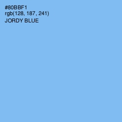 #80BBF1 - Jordy Blue Color Image