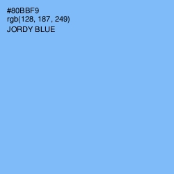 #80BBF9 - Jordy Blue Color Image