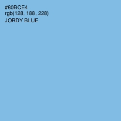 #80BCE4 - Jordy Blue Color Image