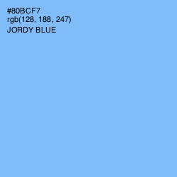 #80BCF7 - Jordy Blue Color Image