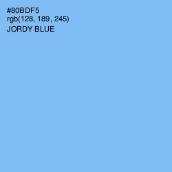#80BDF5 - Jordy Blue Color Image