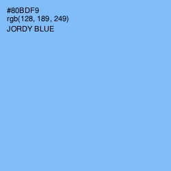#80BDF9 - Jordy Blue Color Image
