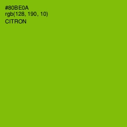 #80BE0A - Citron Color Image