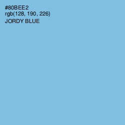 #80BEE2 - Jordy Blue Color Image