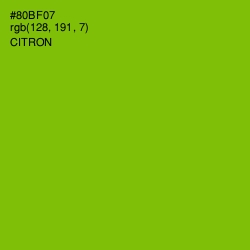 #80BF07 - Citron Color Image