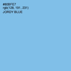 #80BFE7 - Jordy Blue Color Image