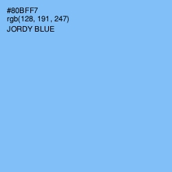 #80BFF7 - Jordy Blue Color Image