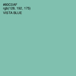 #80C0AF - Vista Blue Color Image