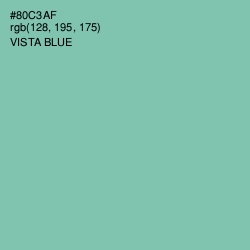 #80C3AF - Vista Blue Color Image