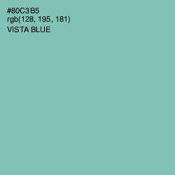 #80C3B5 - Vista Blue Color Image
