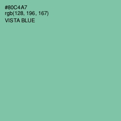 #80C4A7 - Vista Blue Color Image