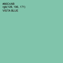 #80C4AB - Vista Blue Color Image