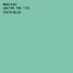 #80C4AC - Vista Blue Color Image