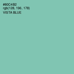 #80C4B2 - Vista Blue Color Image