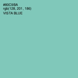#80C9BA - Vista Blue Color Image