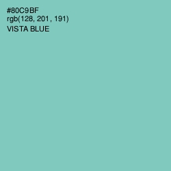 #80C9BF - Vista Blue Color Image