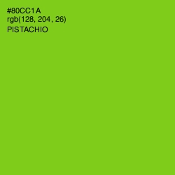 #80CC1A - Pistachio Color Image