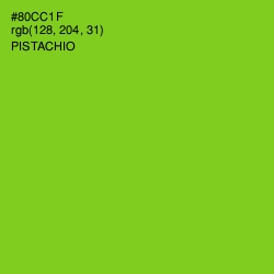 #80CC1F - Pistachio Color Image