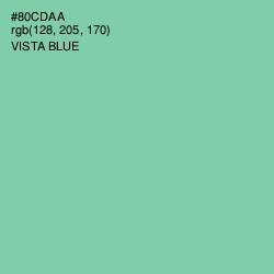 #80CDAA - Vista Blue Color Image
