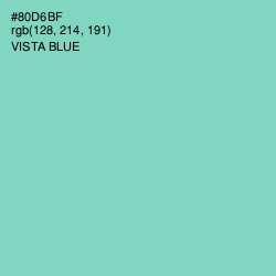 #80D6BF - Vista Blue Color Image