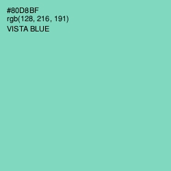 #80D8BF - Vista Blue Color Image