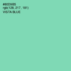 #80D9B5 - Vista Blue Color Image