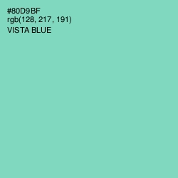 #80D9BF - Vista Blue Color Image