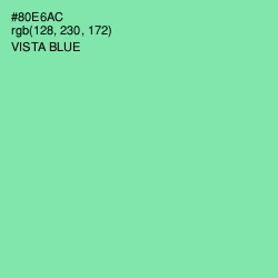 #80E6AC - Vista Blue Color Image