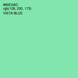 #80E6AD - Vista Blue Color Image