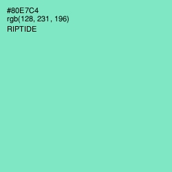 #80E7C4 - Riptide Color Image