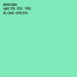 #80E9B9 - Algae Green Color Image