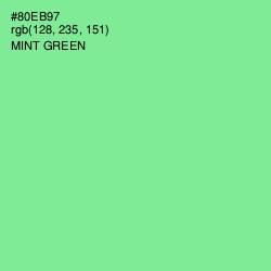 #80EB97 - Mint Green Color Image