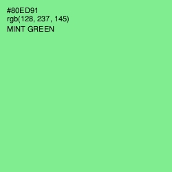 #80ED91 - Mint Green Color Image