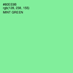 #80EE9B - Mint Green Color Image