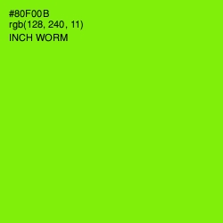 #80F00B - Inch Worm Color Image