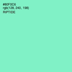 #80F0C6 - Riptide Color Image