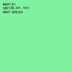 #80F1A1 - Mint Green Color Image