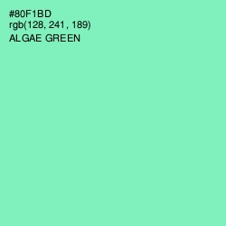 #80F1BD - Algae Green Color Image
