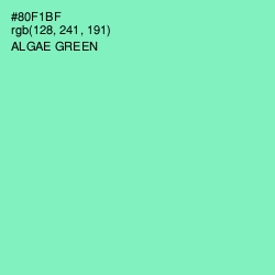 #80F1BF - Algae Green Color Image