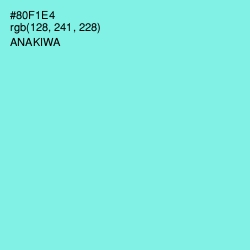 #80F1E4 - Anakiwa Color Image