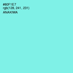 #80F1E7 - Anakiwa Color Image