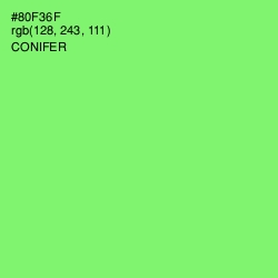 #80F36F - Conifer Color Image