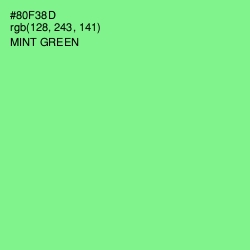 #80F38D - Mint Green Color Image