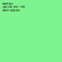 #80F391 - Mint Green Color Image