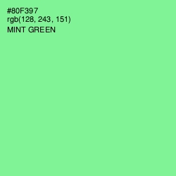 #80F397 - Mint Green Color Image