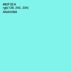 #80F3EA - Anakiwa Color Image